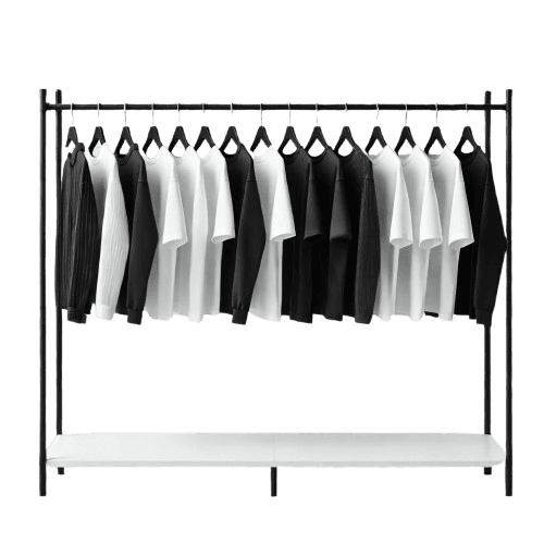 Clothes hanging on rack